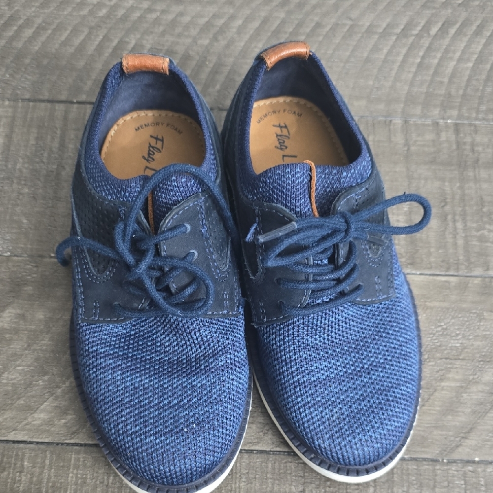 Stylish Kids' Navy Knit Dress Shoes